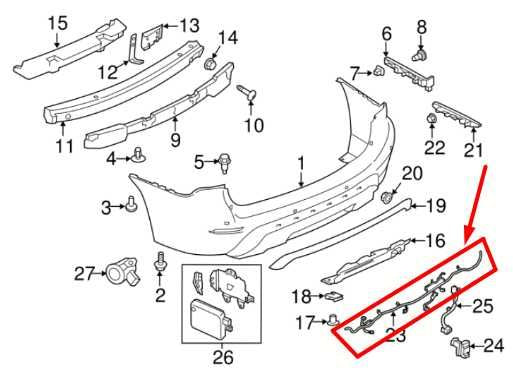 16-20 Nissan Pathfinder Rear Bumper Parking Sensor Wire Harness 24093-9PJ0B OEM - Alshned Auto Parts