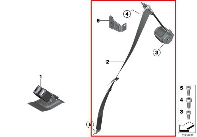 2007-2013 Mini Cooper 1.6L Rear Left or Right Side 2nd Row Seat Belt Retractor1