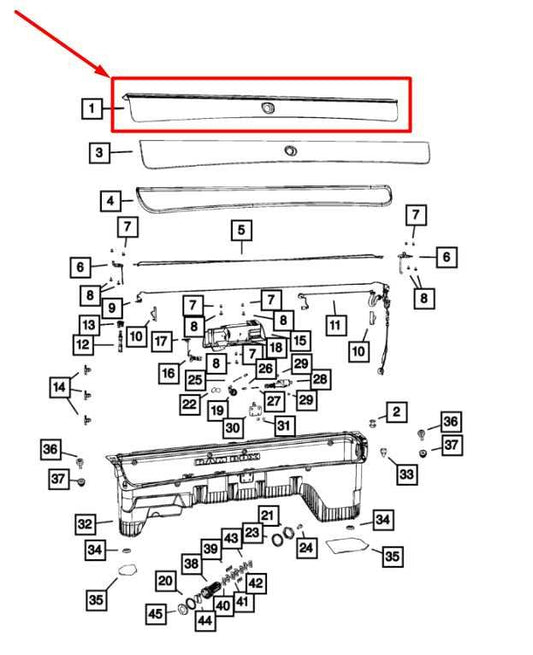 2013-2018 Ram 1500 Crew Cab Laramie Rear Left Rambox Storage Bin Door 68206699AA - Alshned Auto Parts