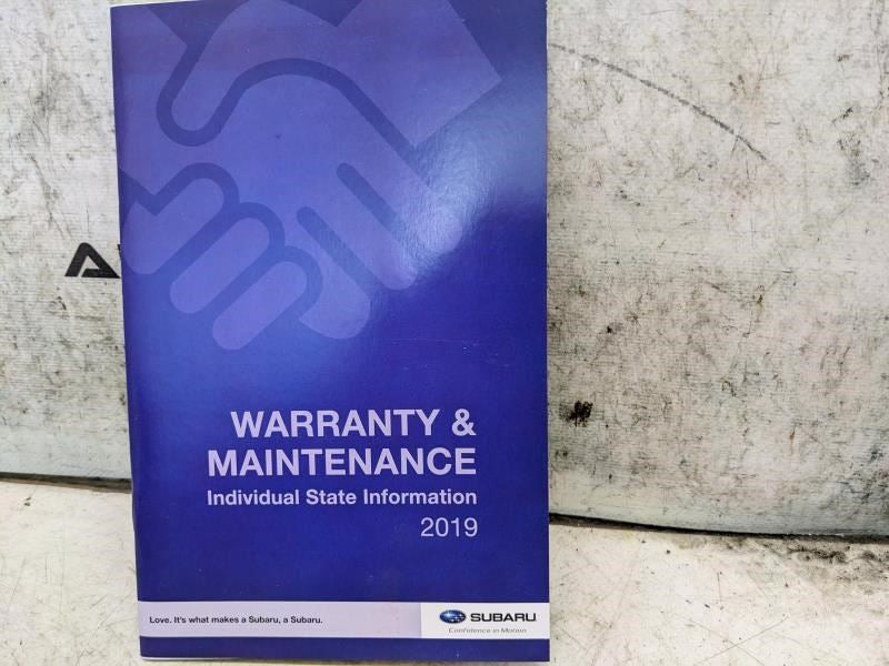 2019 Subaru Crosstrek Owners Manual Set with Case MSA5M1907A OEM - Alshned Auto Parts