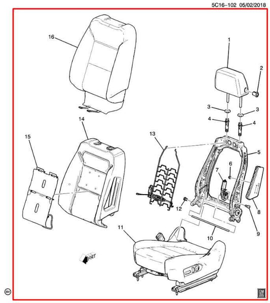 2022-2024 Chevrolet Silverado LT-L 2.7L 4WD Front Driver Left Side Seat Complete - Alshned Auto Parts