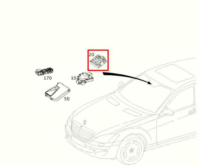2007-13 Mercedes-Benz S550 Front Windshield Rain and Light Sensor 221-870-00-92 - Alshned Auto Parts