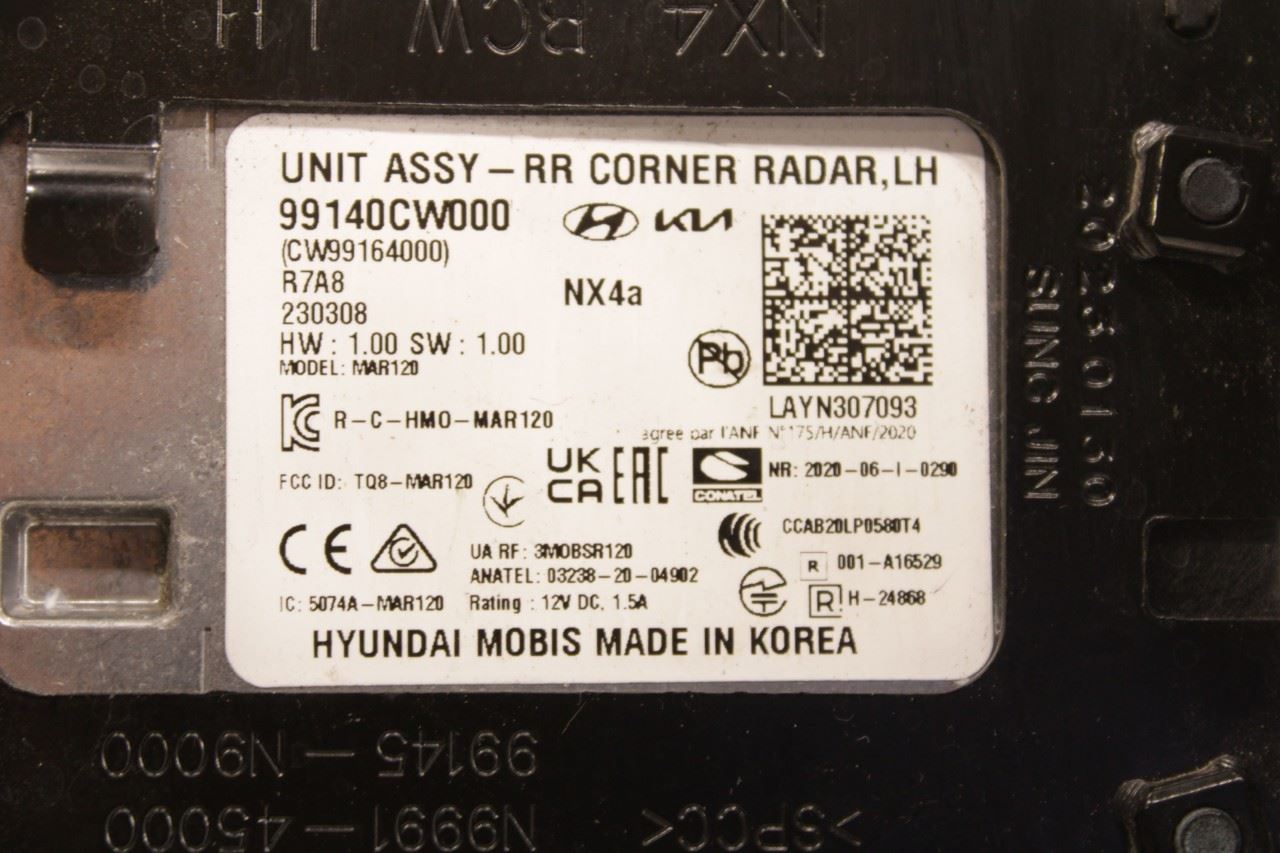 2022-2024 Hyundai Tucson SEL Rear Left Blind Spot Detection Radar Sensor Module - Alshned Auto Parts
