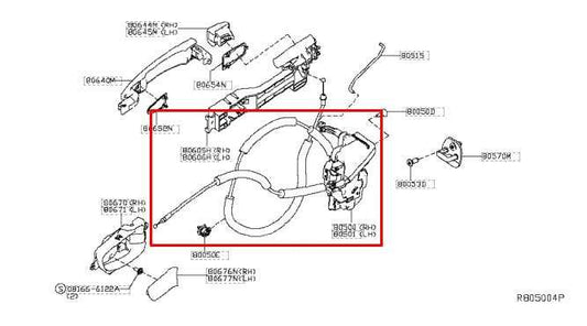 2015-2024 Nissan Murano Platinum Front Left Door Lock Latch Actuator 80501-5AA0A - Alshned Auto Parts