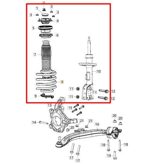 2017-2024 Chrysler Pacifica Front Right Side Shock Strut Absorber 68248726AD OEM - Alshned Auto Parts