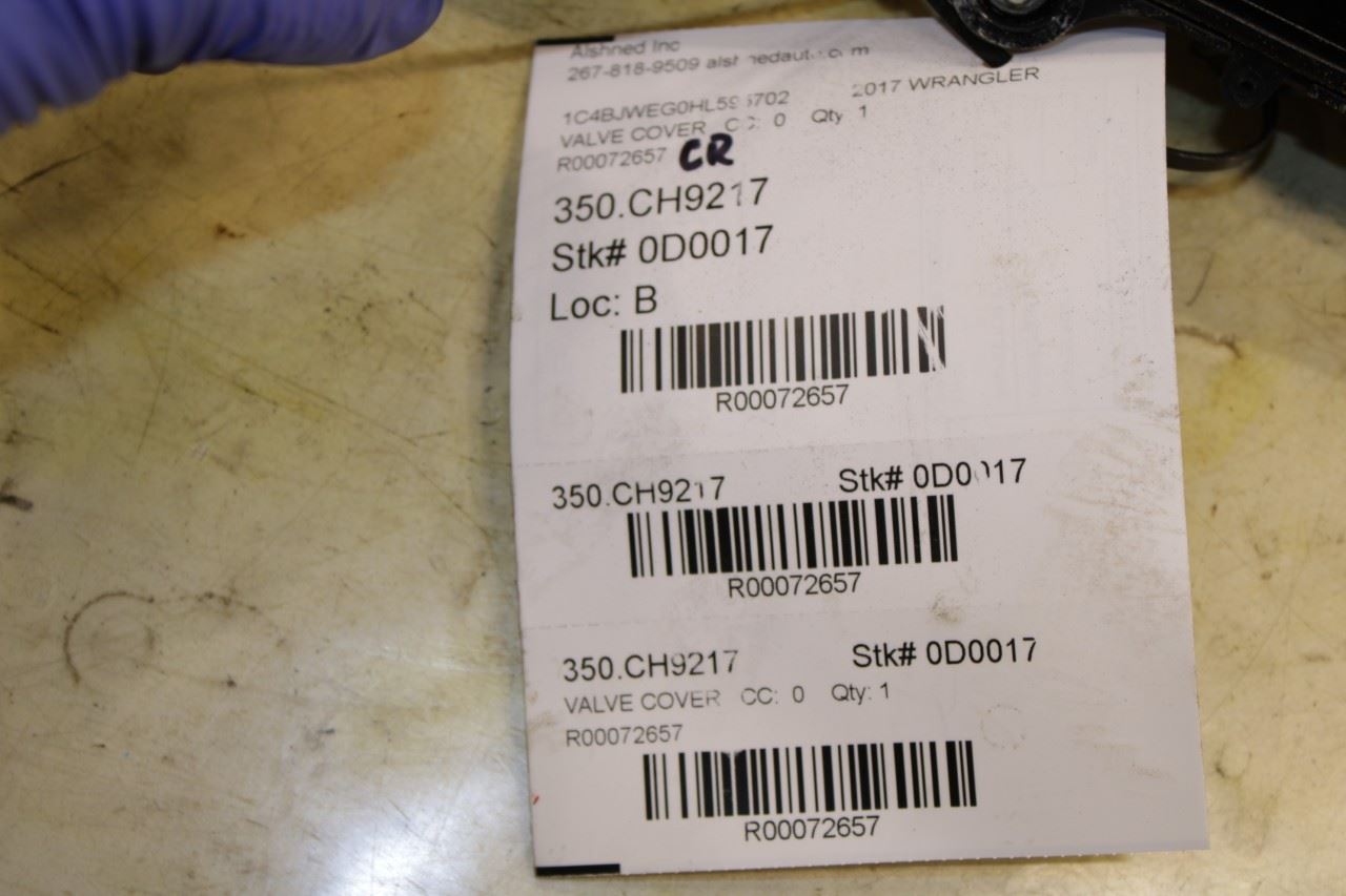 12-17 Jeep Wrangler Sahara 3.6L Left Side Engine Cylinder Head Valve Cover *ReaD - Alshned Auto Parts