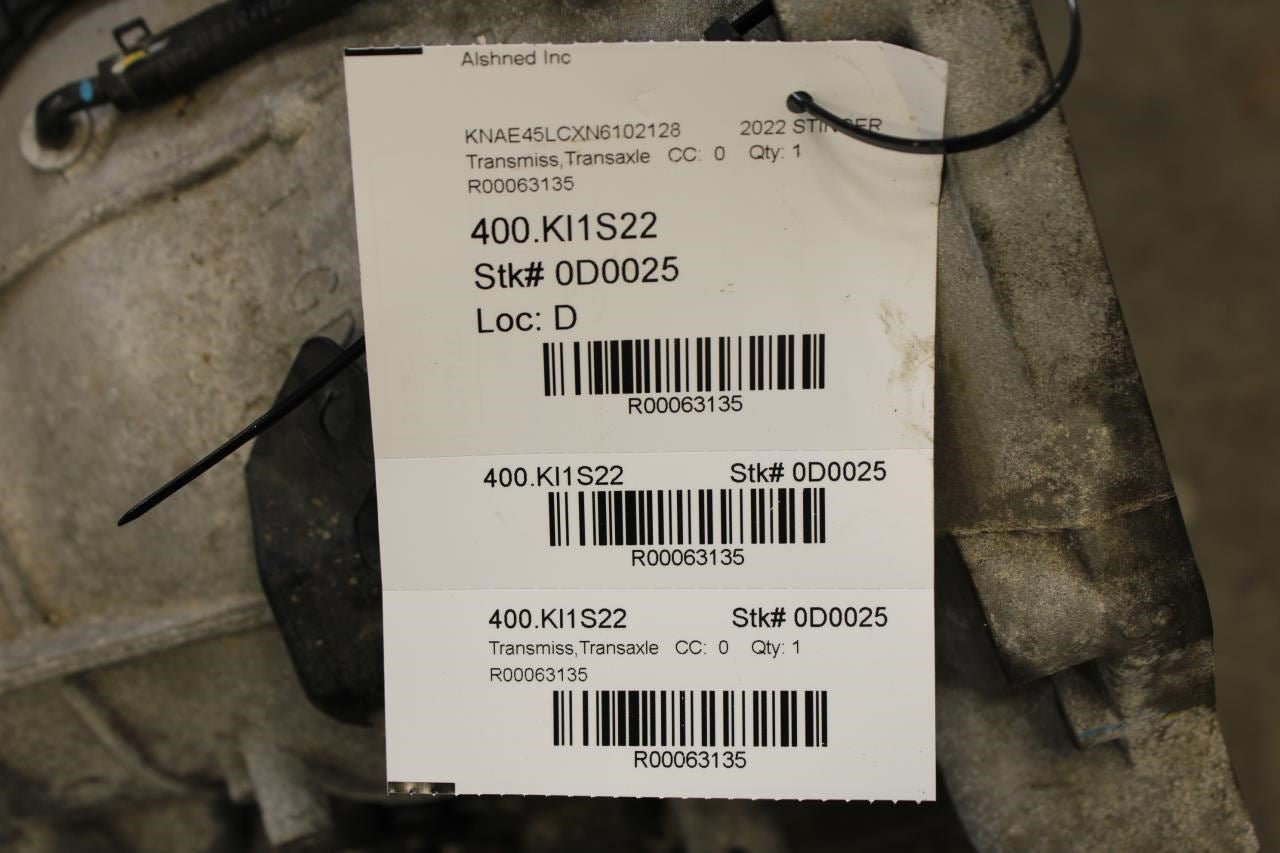 2022-2023 Kia Stinger GT1 3.3L AWD 8-Speed Auto Transmission w/o E-shift 48K - Alshned Auto Parts