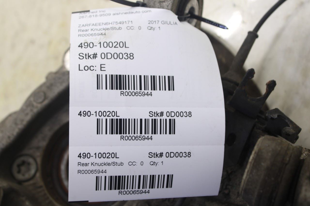 2017-22 Alfa Romeo Giulia Ti AWD Rear Driver Left Suspension Spindle Knuckle Hub - Alshned Auto Parts