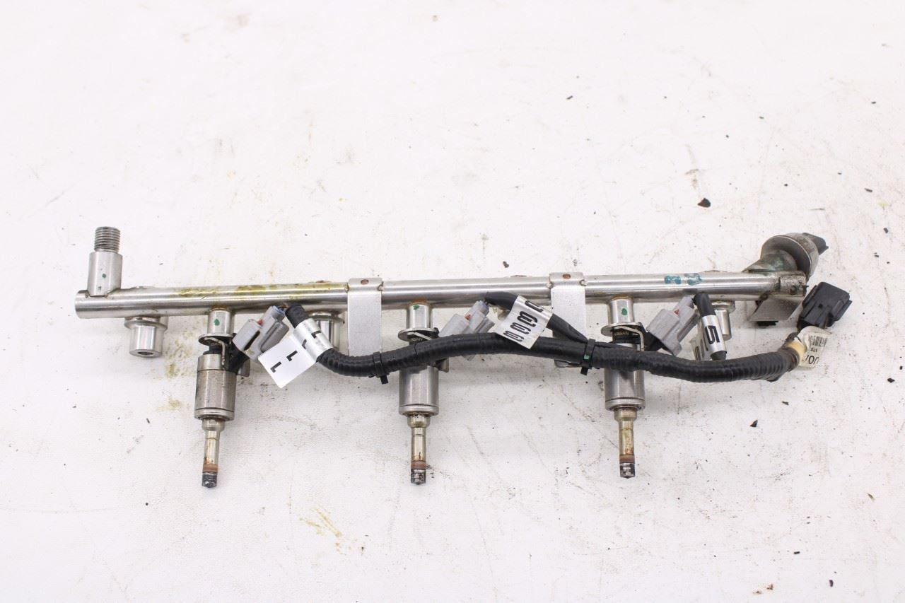 2017-20 Infiniti QX60 3.5L 6 cyl Right Fuel Rail with Injectors 17522-6KA0B OEM4
