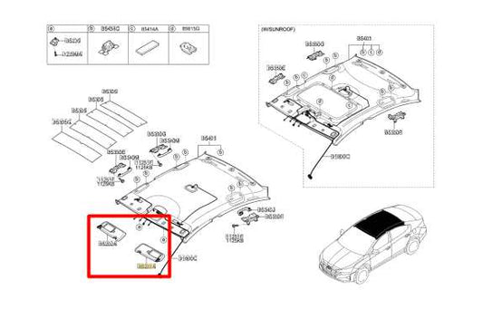 19-20 Hyundai Elantra SEL Front Right and Left Side Sun Visor Set of 2 w/ Mirror - Alshned Auto Parts