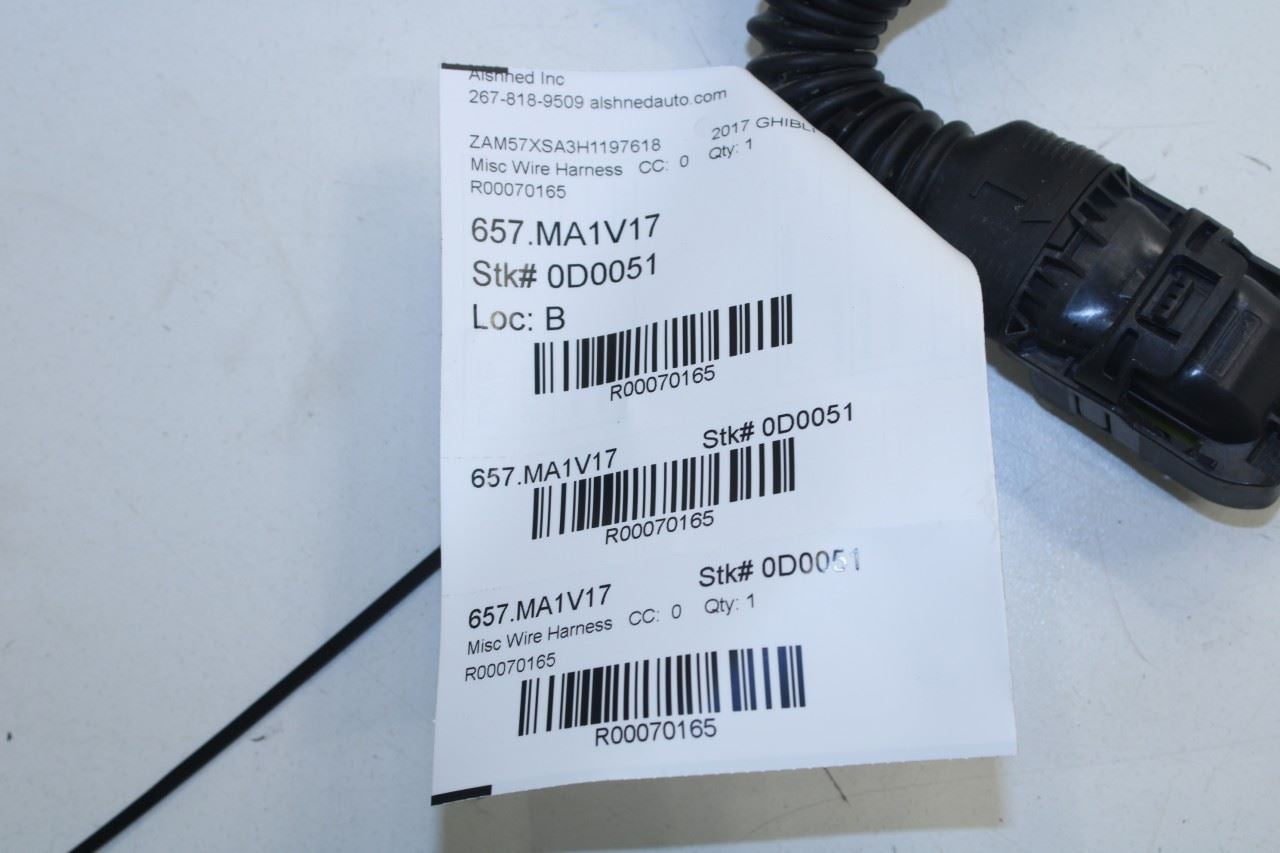 2017-2020 Maserati Ghibli Front Left Driver Side Door Wire Harness 670035803 OEM - Alshned Auto Parts
