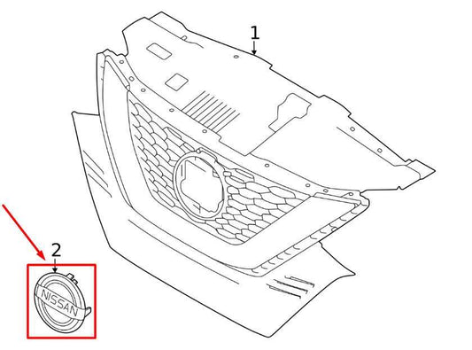 20-22 Nissan Rogue Sport SL AWD Front Radiator Grille Emblem 62890-7FW0A *ReaD* - Alshned Auto Parts