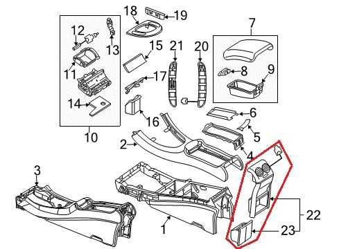 2006-2009 Mercedes-Benz CLK 350 Rear Center Console Back Panel Trim 2096809039S - Alshned Auto Parts