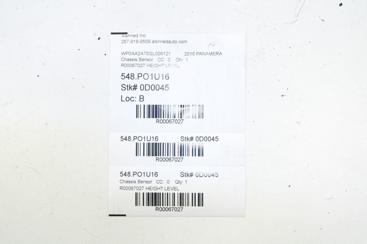 10-16 Porsche Panamera 4 AWD Rear RH and LH Side Suspension Height Level Sensor - Alshned Auto Parts