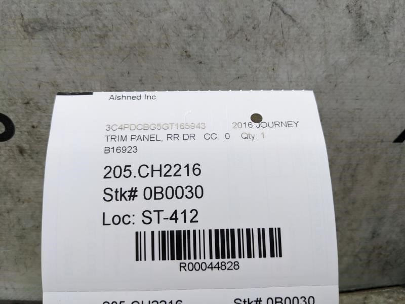 2011-2020 Dodge Journey SXT Rear Left Driver Side Door Trim Panel 1QF231X9AH OEM12