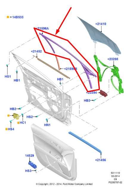 17-20 Lincoln MKZ Reserve Front Left Door Vent Glass Run Channel HP5Z-5421597-A - Alshned Auto Parts