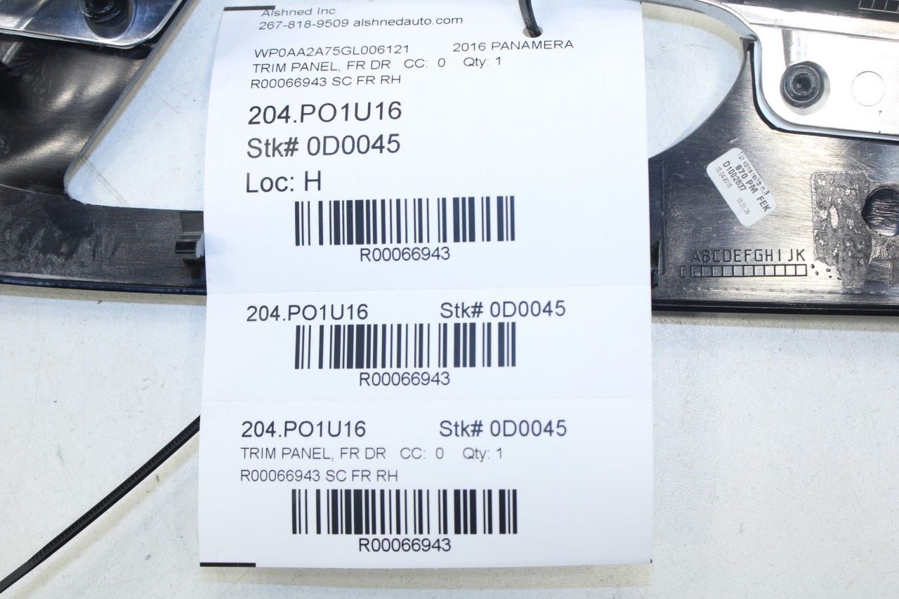 13-16 Porsche Panamera 4 Front RH Seat Memory Control Switch w/ Door Trim Panel - Alshned Auto Parts