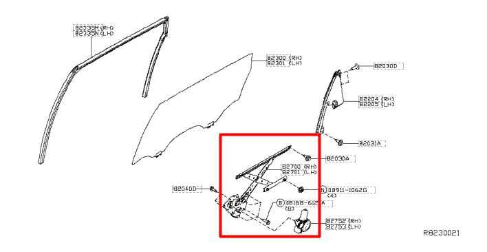 2014-20 Infiniti QX60 Rear Right Door Window Regulator w/ Motor 82720-3JA1A OEM - Alshned Auto Parts