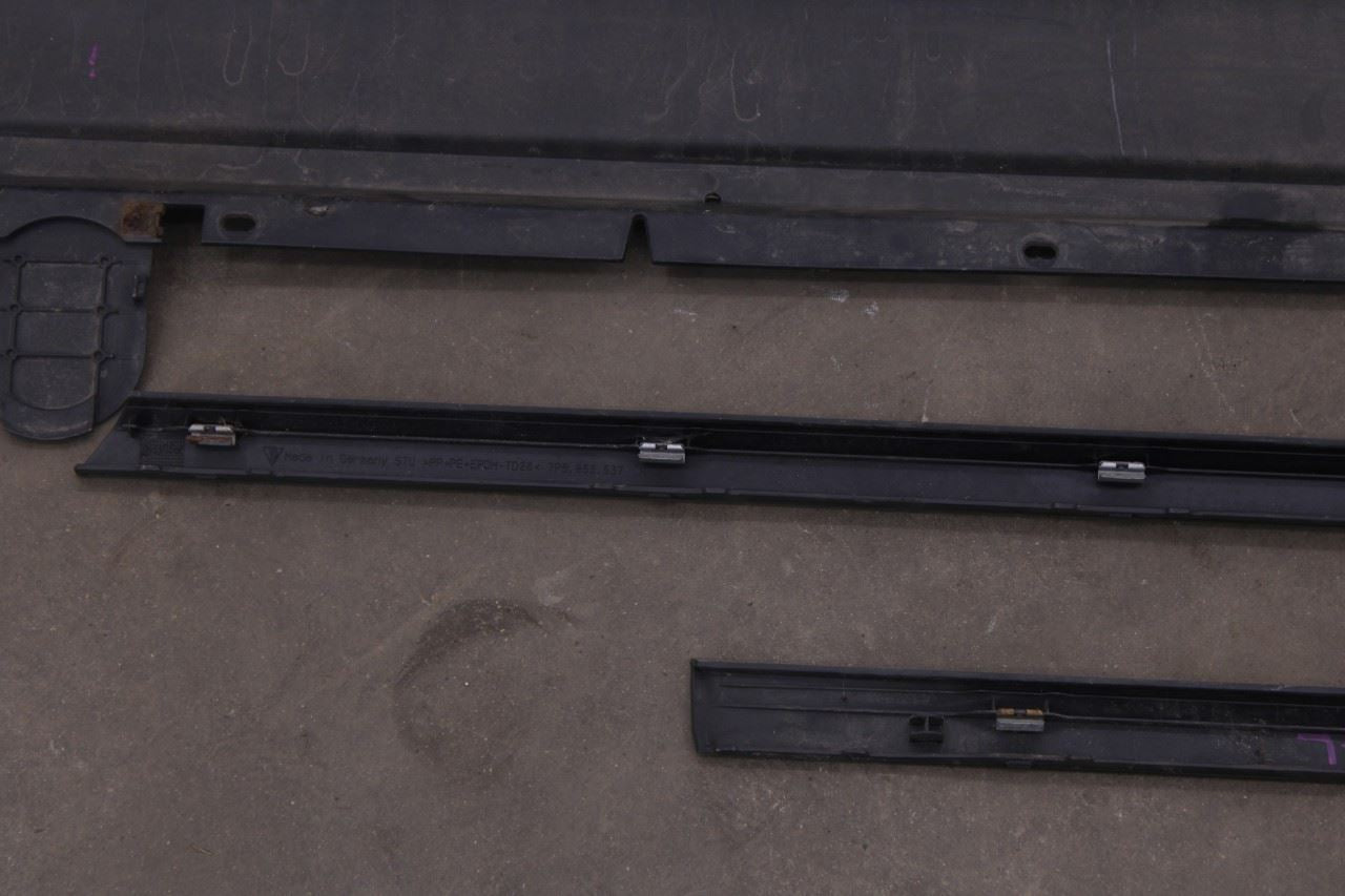 2011-2018 Porsche Cayenne S Left Rocker Panel Molding Door Scuff Plate Set of 3 - Alshned Auto Parts