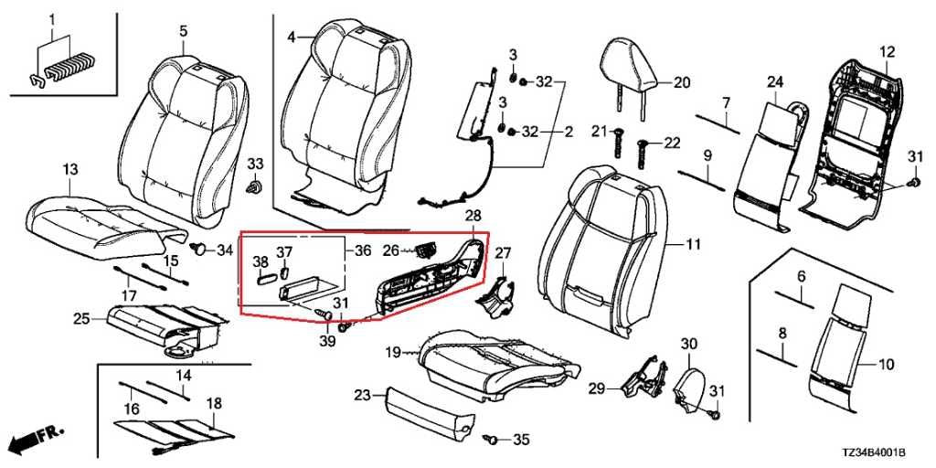 2015-2020 Acura TLX Tech Front Right Power Seat Control Switch 81250-SDD-U71ZL1