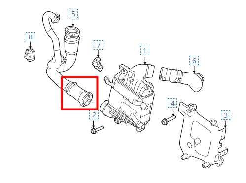 18-20 Jaguar XE R-Dynamic S 2.0L Engine Intercooler Pressure Hose Tube T2H41506 - Alshned Auto Parts