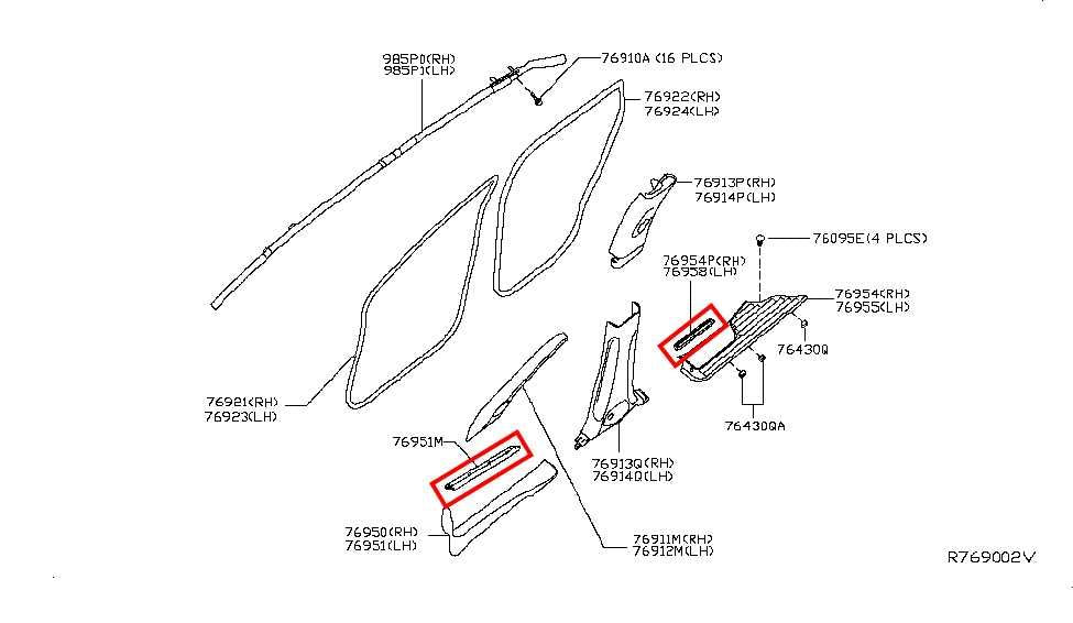 17-20 Infiniti QX60 FR and RR Right and Left Side Door Sill Scuff Plate Set of 4 - Alshned Auto Parts