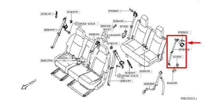 2015-20 Infiniti QX60 Rear Left Side 3rd Row Seat Belt Retractor 89845-9NB0B OEM - Alshned Auto Parts