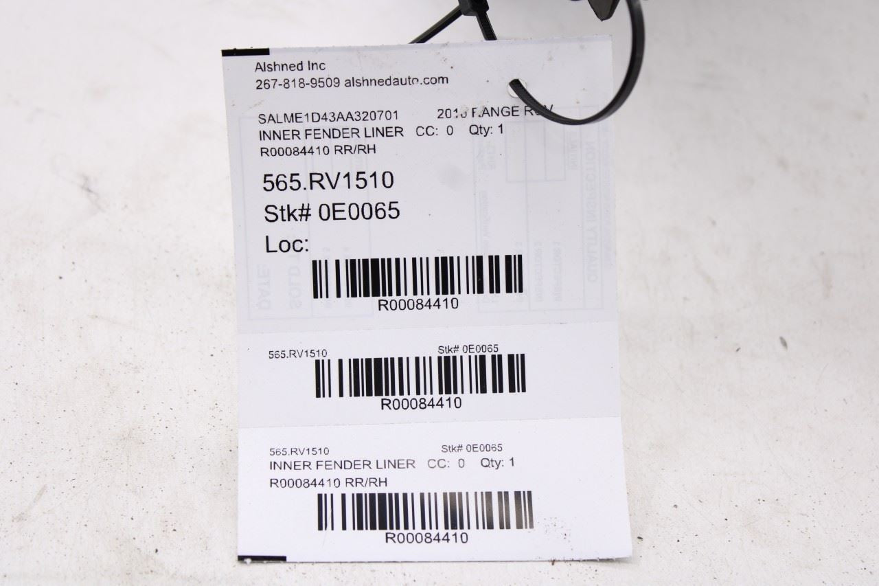 10-12 Land Rover Range Rover HSE Rear Right Side Wheelhouse Liner Splash Shield13