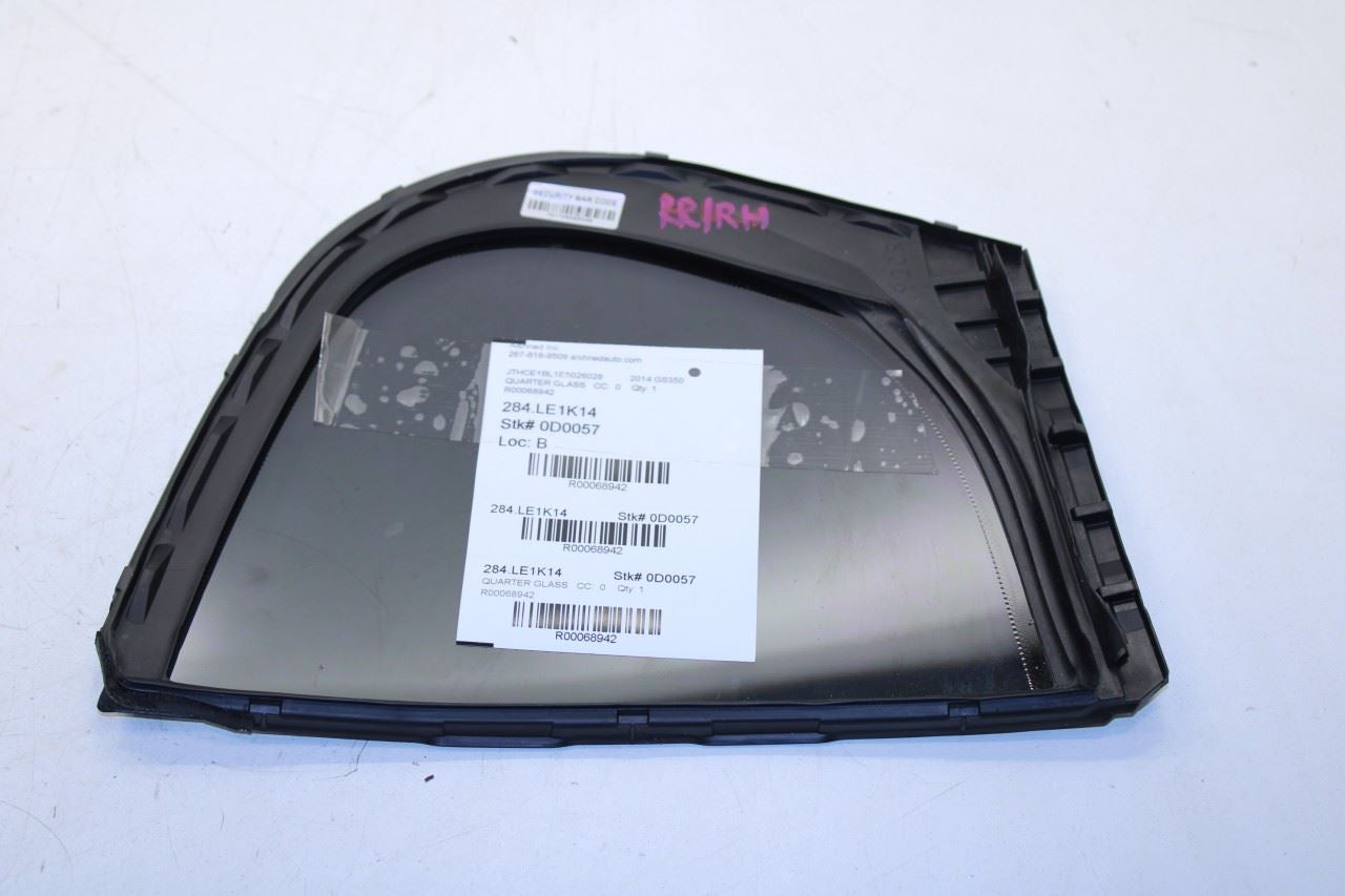2013-2020 Lexus GS350 Rear Right Side Door Quarter Window Glass 68123-30640 OEM - Alshned Auto Parts