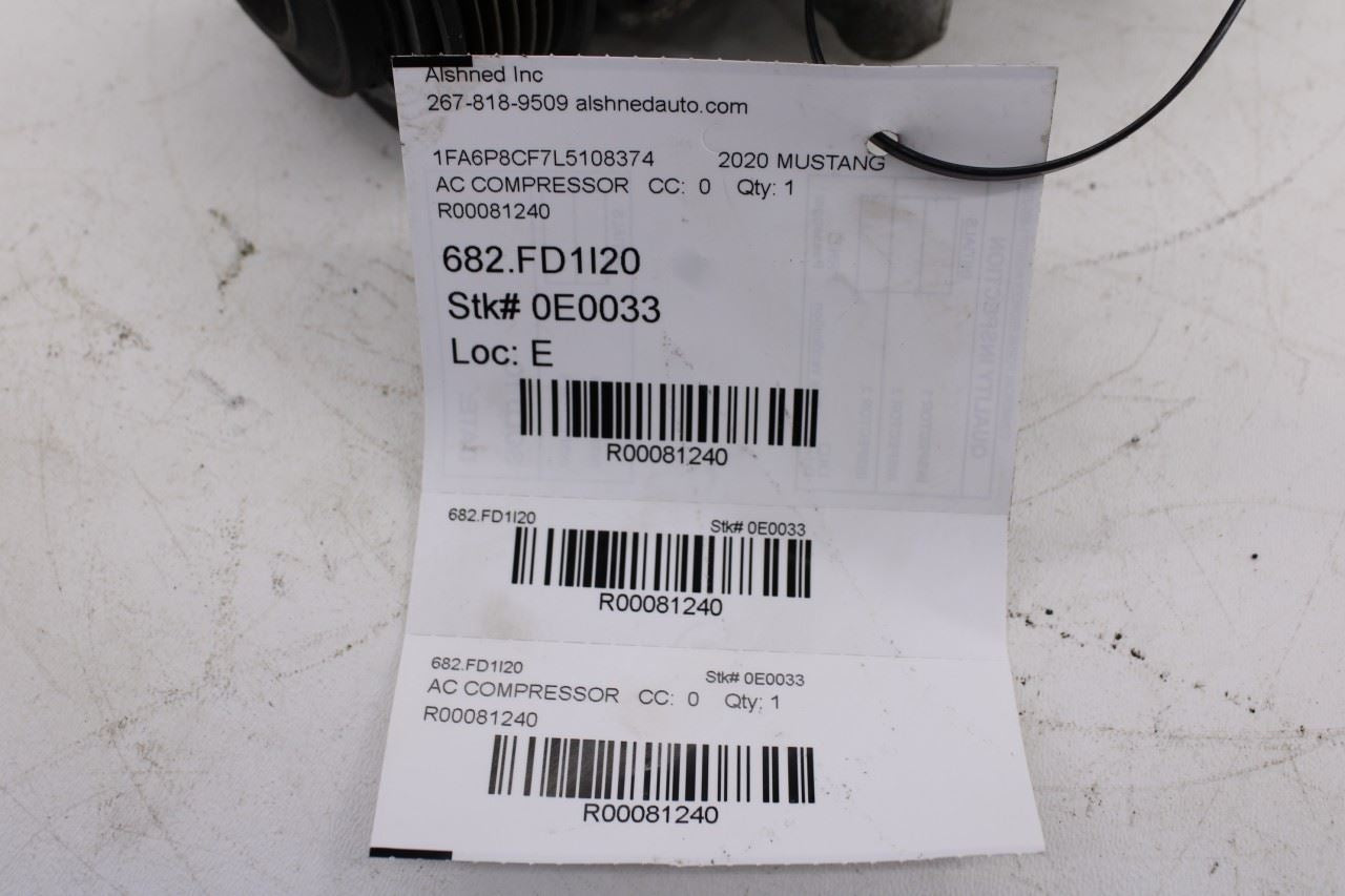 2018-2026 Ford Mustang GT 5.0L AC Air Conditioner Compressor JR3B-19D629-DE OEM11