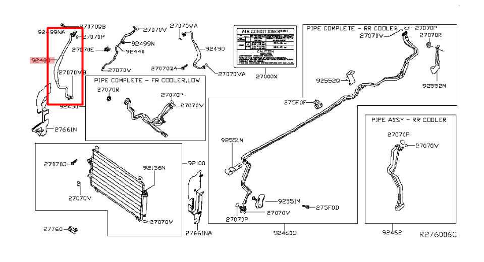 2016-20 Nissan Pathfinder SV 3.5L AC Air Conditioning Suction Flexible Low Hose - Alshned Auto Parts