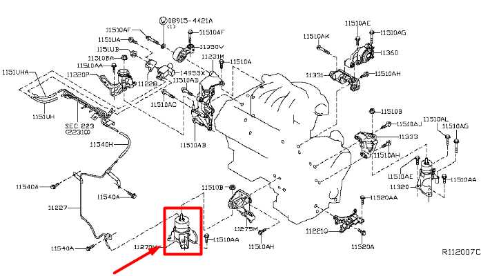 2015-24 Nissan Murano Platinum 3.5L AWD Front Engine Mount Insulator 11270-3JA0B - Alshned Auto Parts