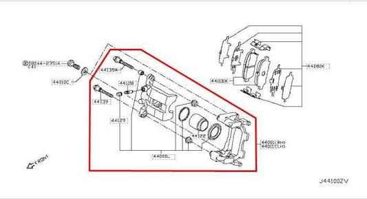 14-23 Infiniti Q50 Luxe RWD Rear Left Driver Side Brake Disc Caliper 44011-1AA0A - Alshned Auto Parts