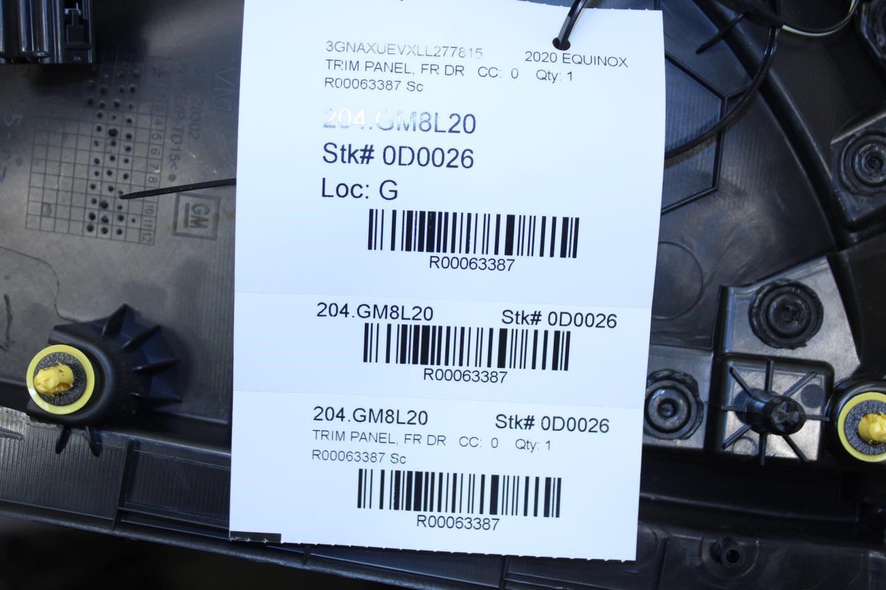 2018-2021 Chevrolet Equinox LT Front Right Passenger Door Trim Panel 84736140 - Alshned Auto Parts