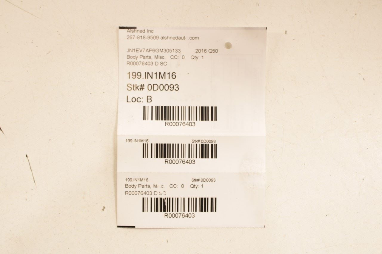 15-20 Infiniti Q50 Premium FR and RR RH and LH Door Sill Scuff Kick Plate Set - Alshned Auto Parts