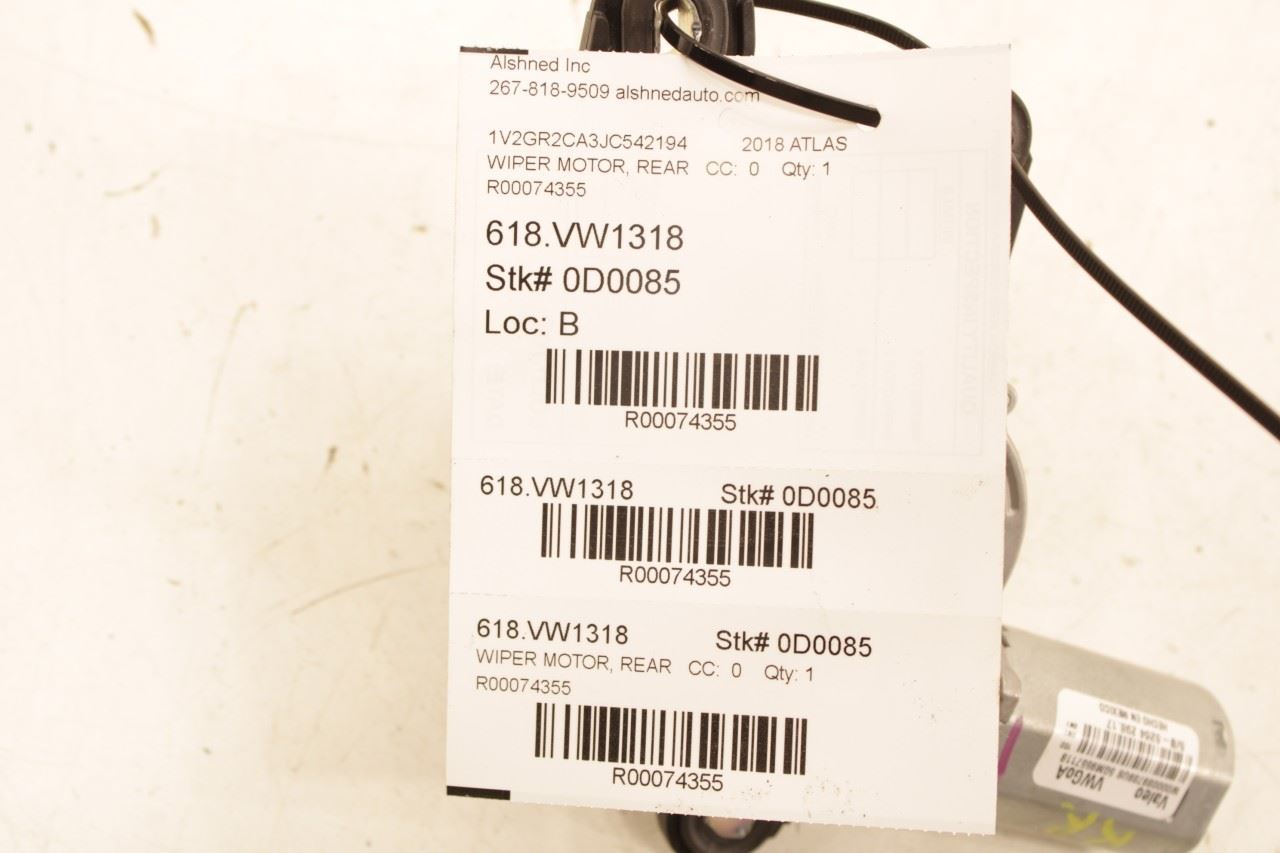 2018-2023 Volkswagen Atlas S Rear Liftgate Wiper Motor 5G0-955-711-D OEM - Alshned Auto Parts
