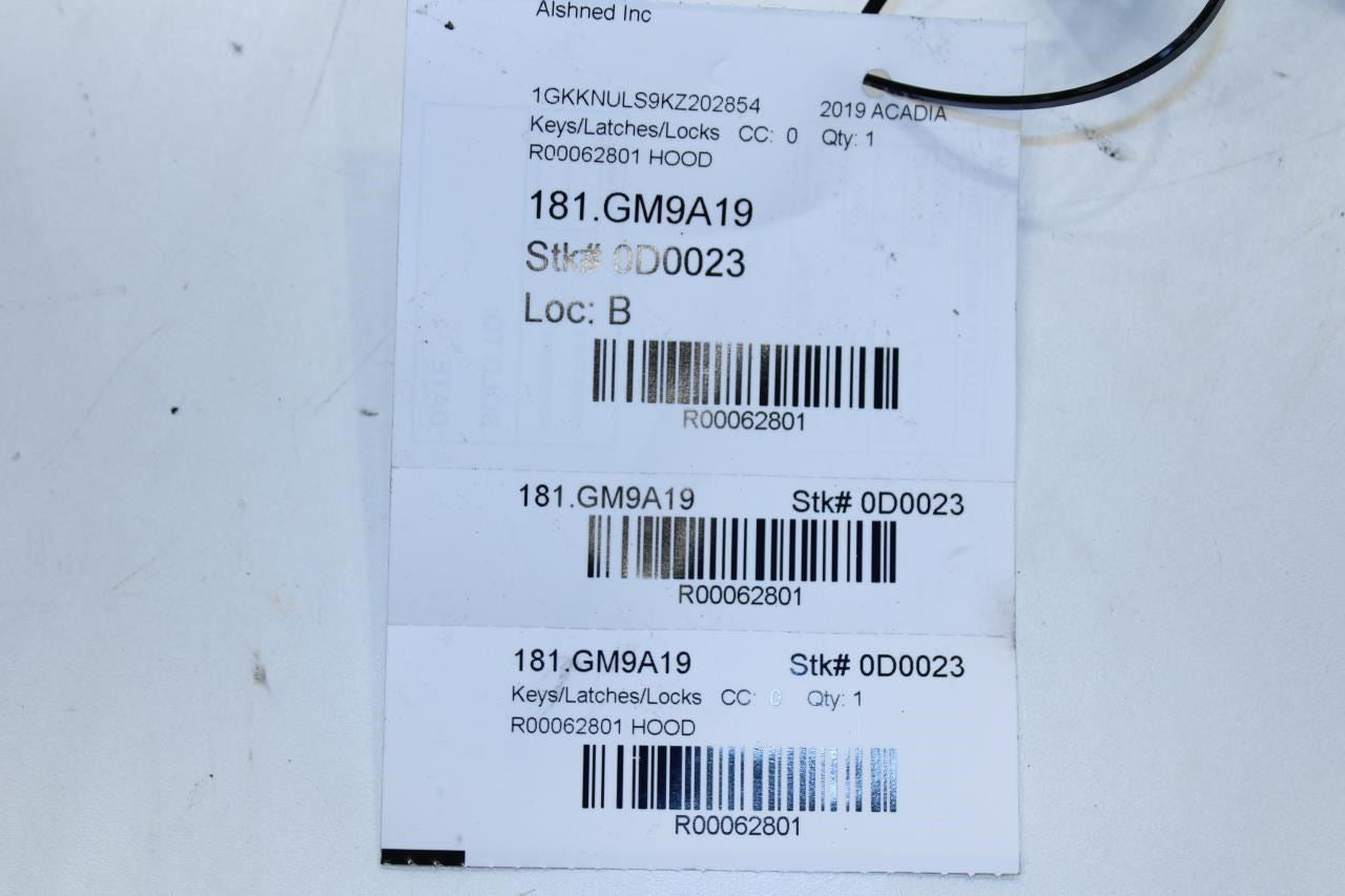 2019 GMC Acadia SLT-1 Front Hood Lock Latch Actuator 84244302 OEM - Alshned Auto Parts