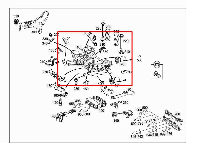 2006-09 Mercedes-Benz CLK 350 Front Right Side Seat Lower Adjustment Track Frame1