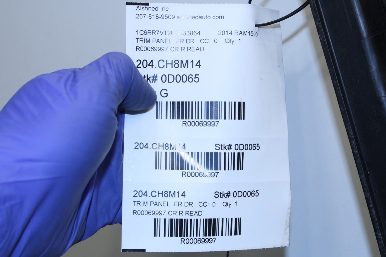 2013-18 Ram 1500 Crew Cab Laramie Front Right Door Trim Panel 1VY501X9AE *ReaD* - Alshned Auto Parts