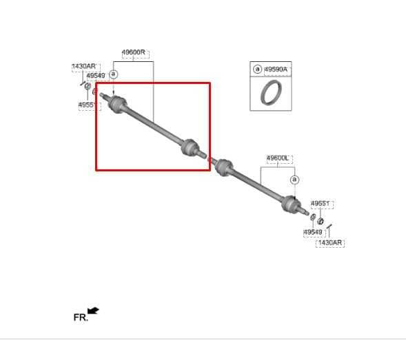 2018-2023 Kia Stinger GT1 AWD Rear Right Side Axle Drive Shaft 49601-J5500 OEM - Alshned Auto Parts