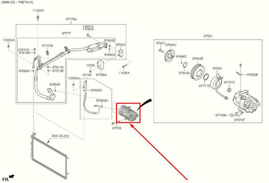 2021-2024 Kia K5 GT-Line 1.6L A/C Air Conditioner Compressor 97701-L1200 OEM - Alshned Auto Parts