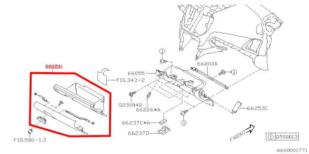 2018-21 Subaru Crosstrek Premium 2.0L Glove Box Storage Compartment 66121FL020VH - Alshned Auto Parts