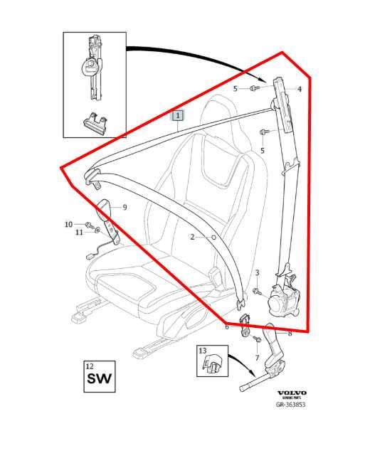 2015-16 Volvo S60 T5 Premier 2.0L FWD Front Driver Left Side Seat Belt Retractor - Alshned Auto Parts