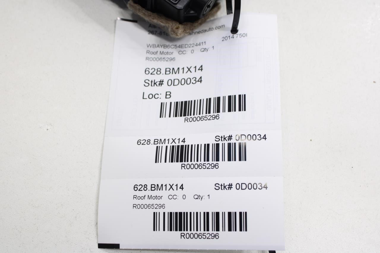 2010-2015 BMW 750I xDrive Sunroof Moonroof Motor 67617316535 OEM - Alshned Auto Parts