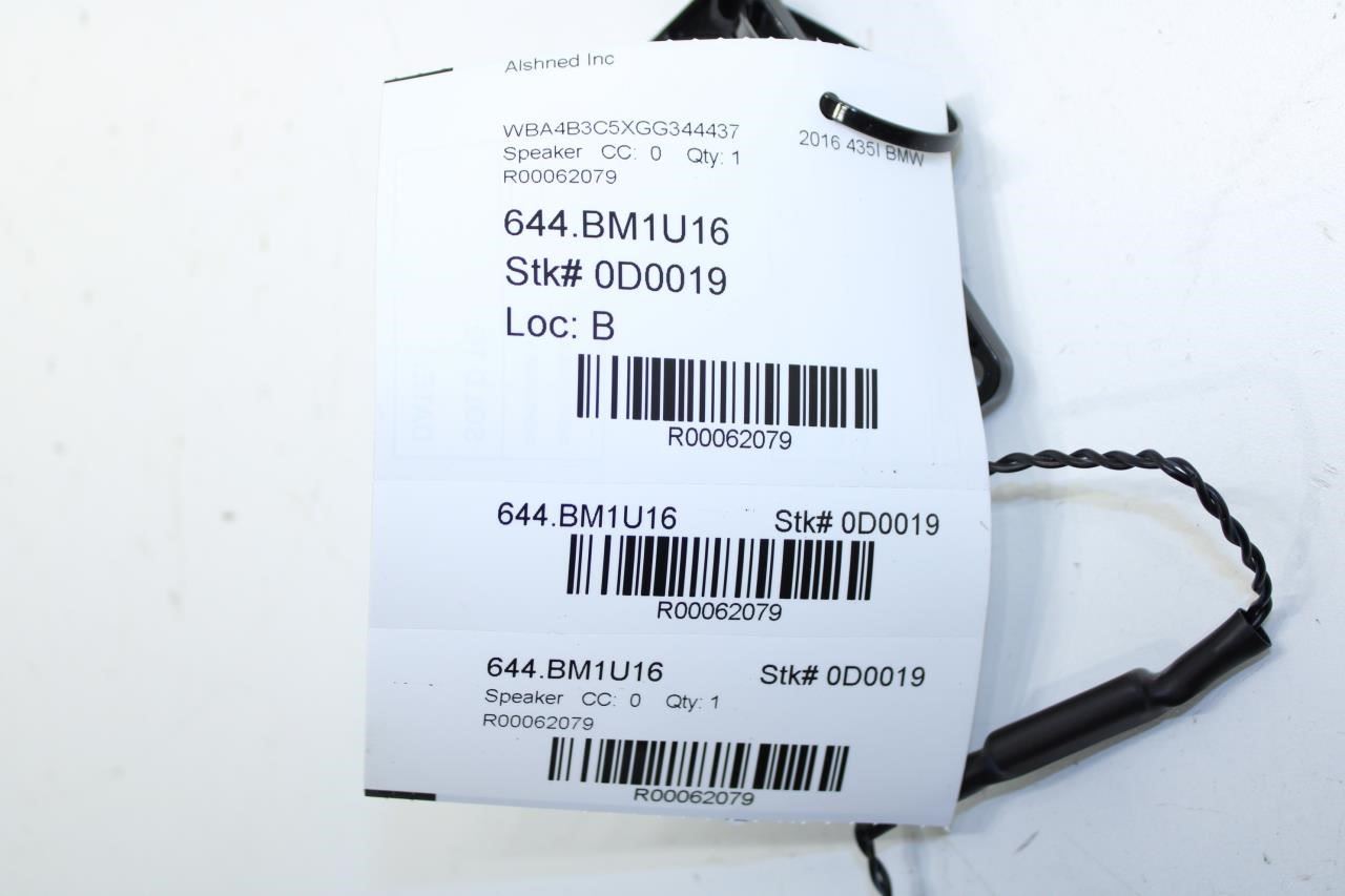 15-2016 BMW 435I Gran Coupe xDrive RR Midrange w/ Tweeter Speakers Harman Kardon - Alshned Auto Parts