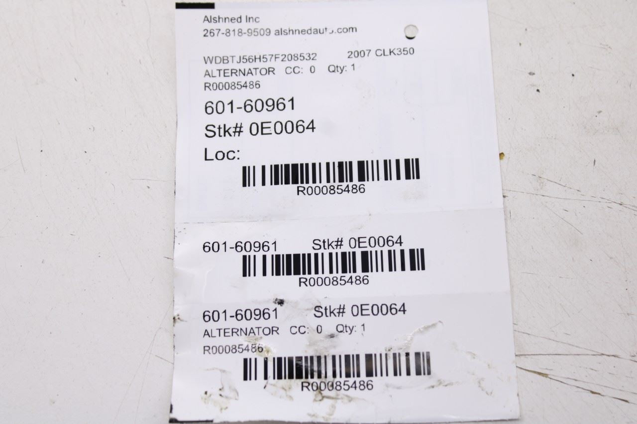 2006-2009 Mercedes-Benz CLK 350 3.5L Alternator Generator 000-906-11-02-83 OEM16