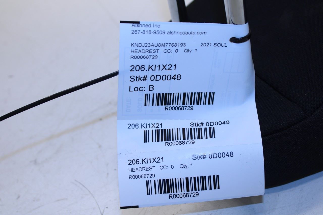 20-24 Kia Soul LX FWD Rear Center 2nd Row Seat Headrest Cloth 89705-K0020SQ1 OEM - Alshned Auto Parts