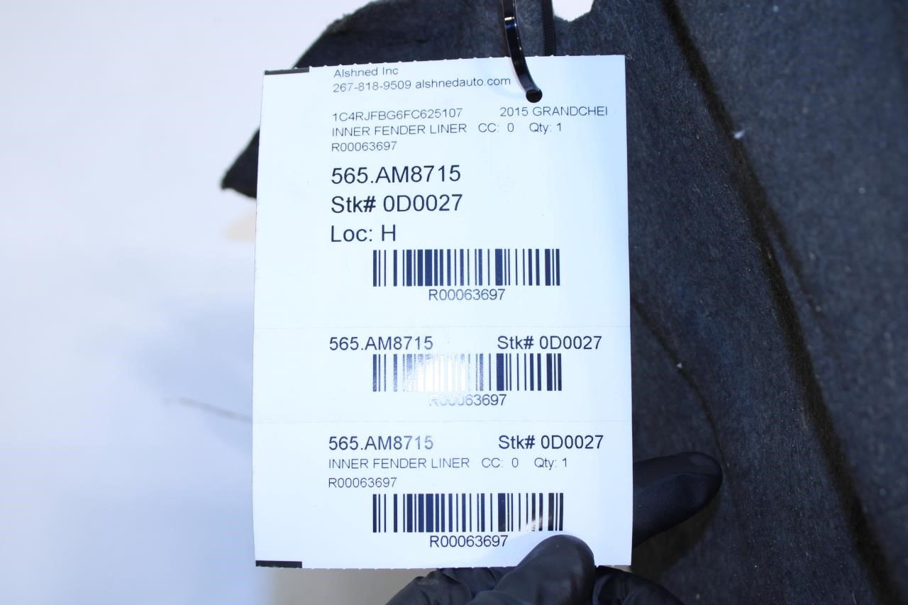 14-21 Jeep Grand Cherokee Front Right Wheelhouse Liner Splash Shield 68188246AG - Alshned Auto Parts