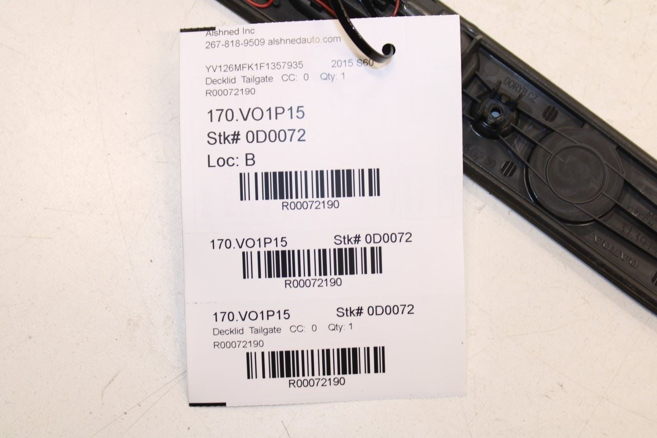 2015-2016 Volvo S60 T5 Premier 2.0L FWD Rear Trunk Lid Trim Release Open Handle - Alshned Auto Parts