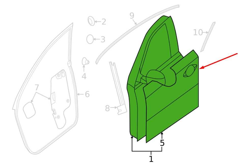 2016-2020 Infiniti QX60 Front Right Passenger Side Door Shell Panel 80100-3JA1A - Alshned Auto Parts